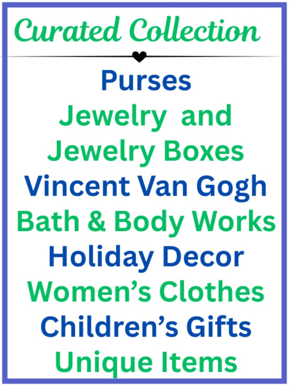 Large selection of unique items - Jewelry, Clothes, Home Decor, Toys & More